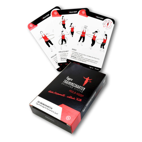 effektives Figurtraining mit den Hula Hoop Übungen von figgrs Fitnesskarten Trainingskarten