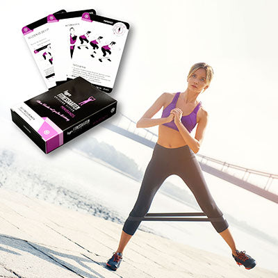 Bei figgrs Trainingskarten Fitnesskarten bekommt man Fitnessübungen für ein Ganzkörper Training mit dem Miniband